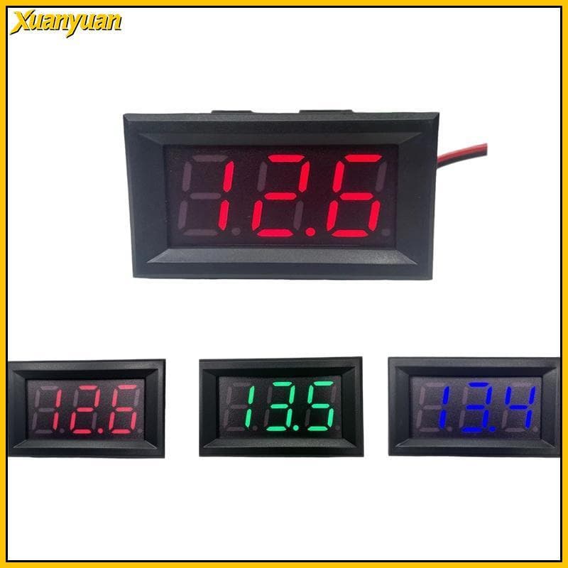 XYuan Painel Digital Automotivo Voltímetro 056 Polegada DC4530V Para Monitoramento De Tensão De Carro E Motocicleta Fáci