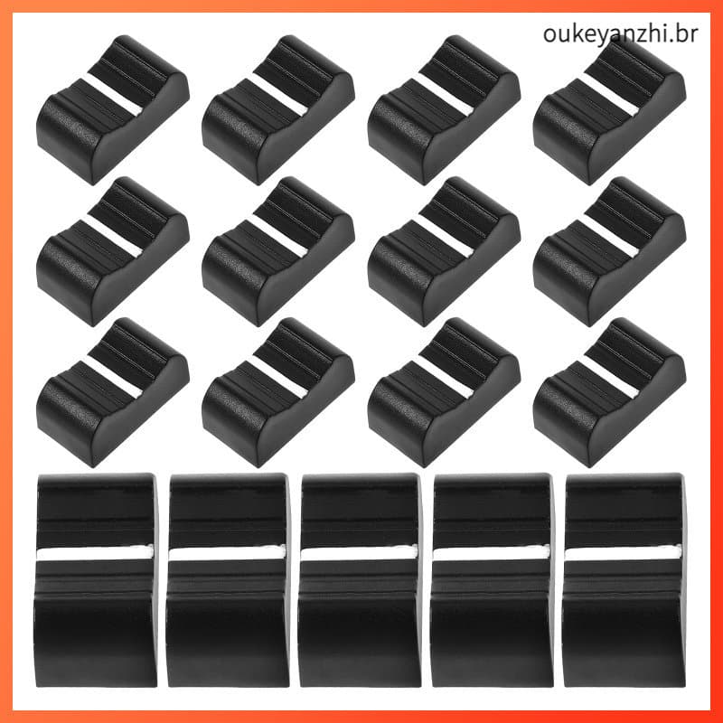 🧢 20Set Botão Preto de Plástico para Mixer Profissional