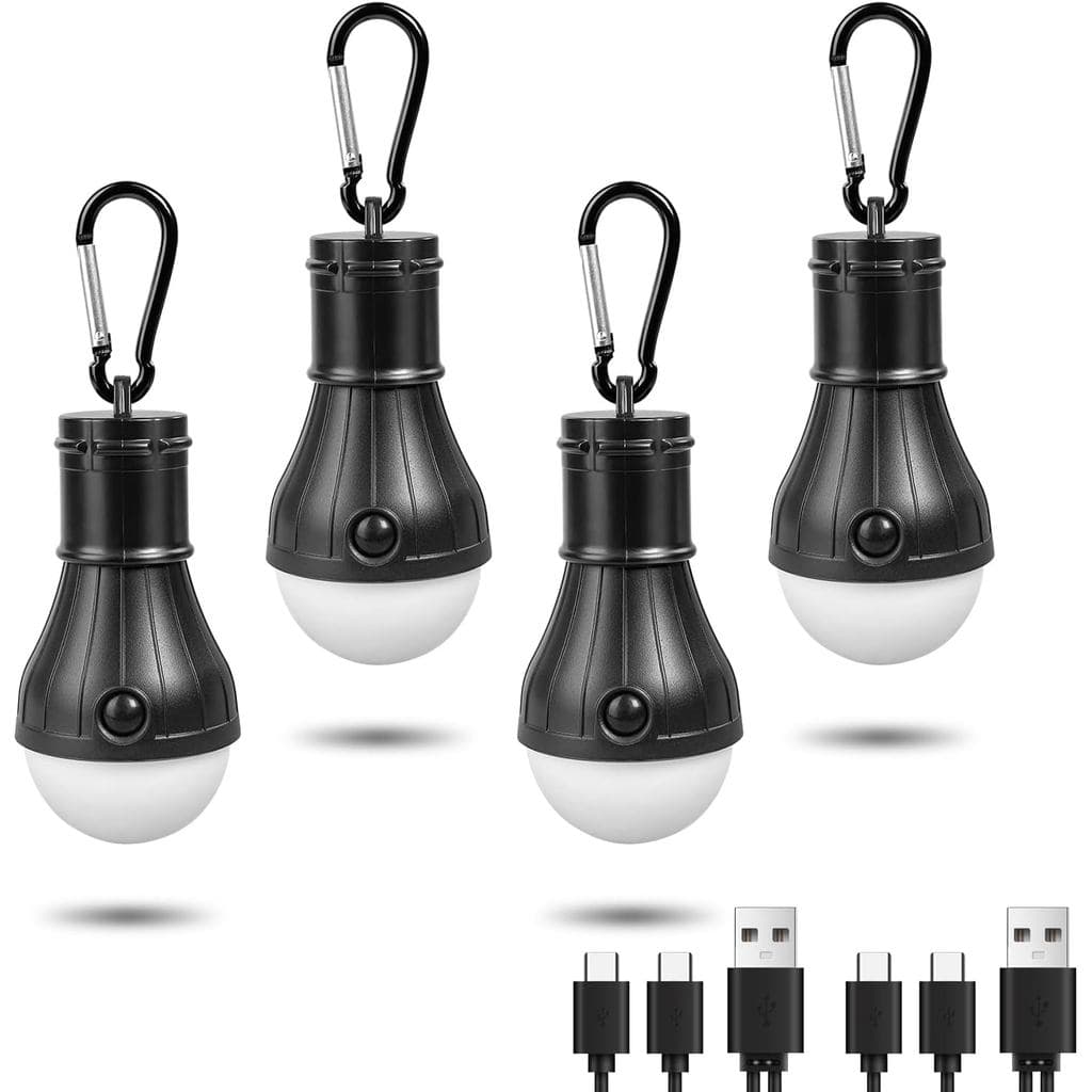 Lanterna de Camping LED Jarxin Recarregável por USB, Luzes para Tendas ao Ar Livre para Camping, Lanterna de Camping com