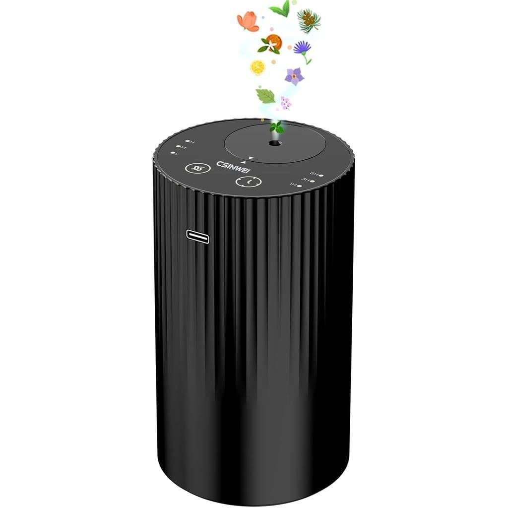 Difusor de óleos essenciais sem água, difusor portátil para carro com bateria recarregável, difusor de aroma sem fio par