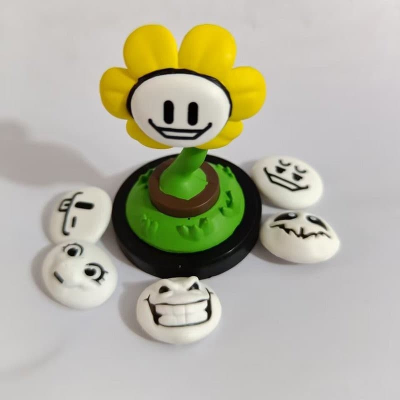 Figura UNDERTALE De 7 Cm Flowey Sans Q Versão PVC Action Figure Amine Estatueta Colecionável