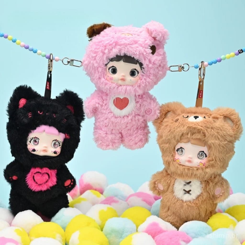 [Genuíno] NOMMI Eternal Cute Series Pingente de pelúcia Caixa misteriosa Boneca Modelo móvel Brinquedo da moda OR7X