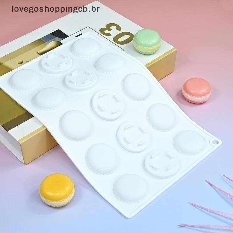Molde De Cozimento De Silicone Macaron Com 15 Cavidades , Não Sti , Produto Comestível Para Chocolate , Doces , Biscoito