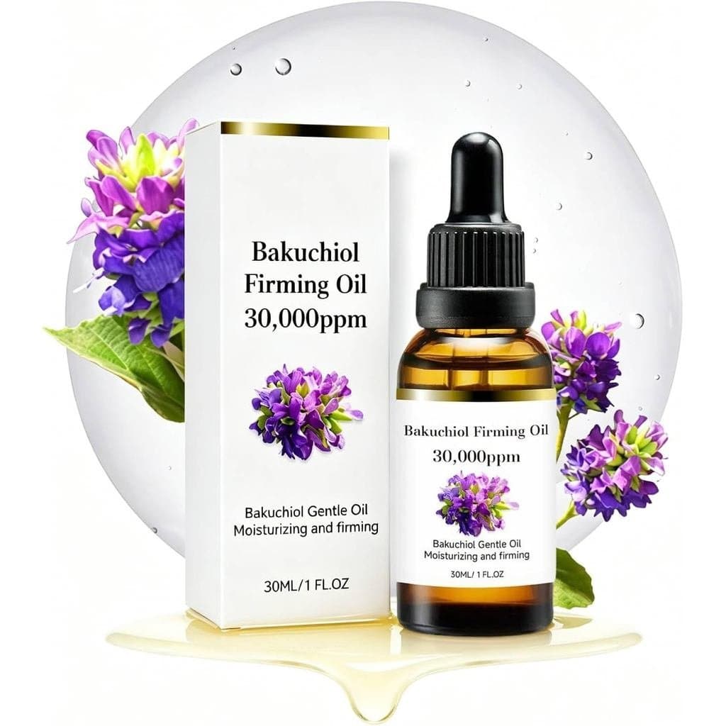 Bakuchiol Orgânico Prensado a Frio para Rosto e Corpo, Antienvelhecimento Hidratante para o Corpo, Sérum de Retinol para