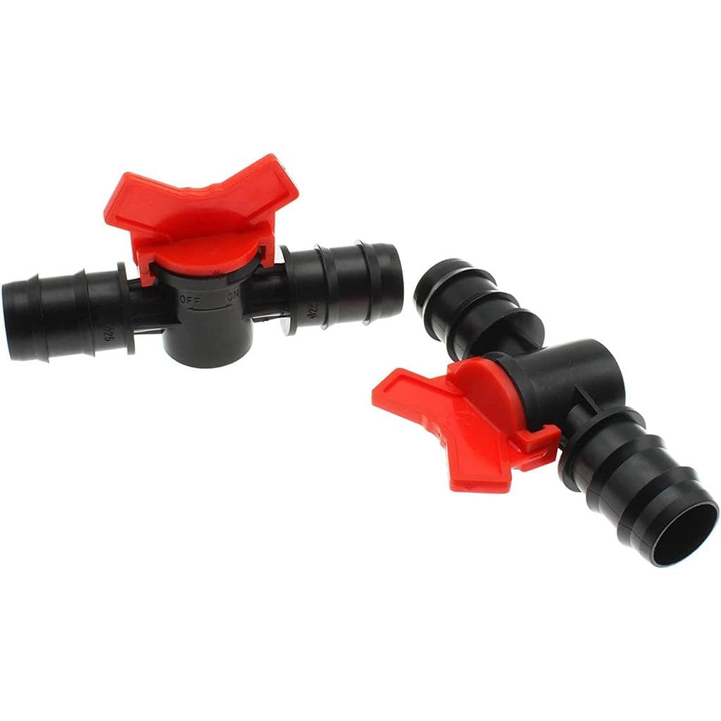 Válvula de Esfera com Espigão de 1 Polegada (25mm) 4 Peças, Válvula de Corte para Mangueira, para Irrigação por Gotejame