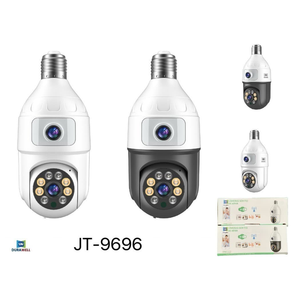 Câmera De Segurança Jortan IP44 Wifi Full HD 2 Lentes Visão Noturna