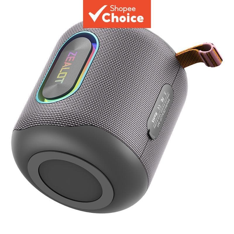 Caixa de Som Bluetooth ZEALOT M1 30W 6000mAh IPX6 À Prova d’Água, Luzes RGB, TWS Estéreo, Graves Potentes, BT5.4, Para
