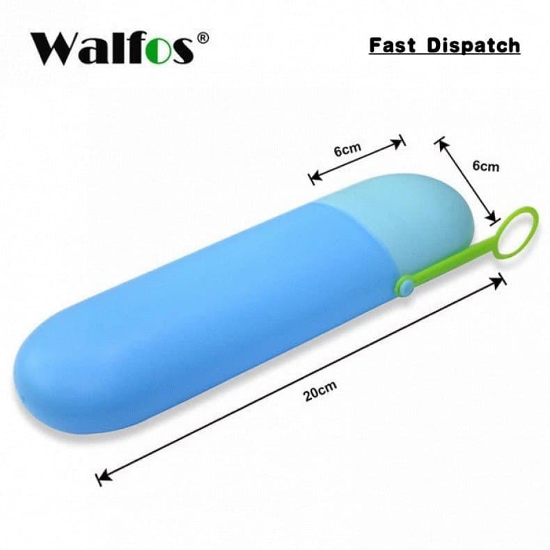 Estojo Protetor para Escova de Dentes de Viagem Walfos, Caixa de Armazenamento, Copo, Estojo para Uso Externo 8MNO