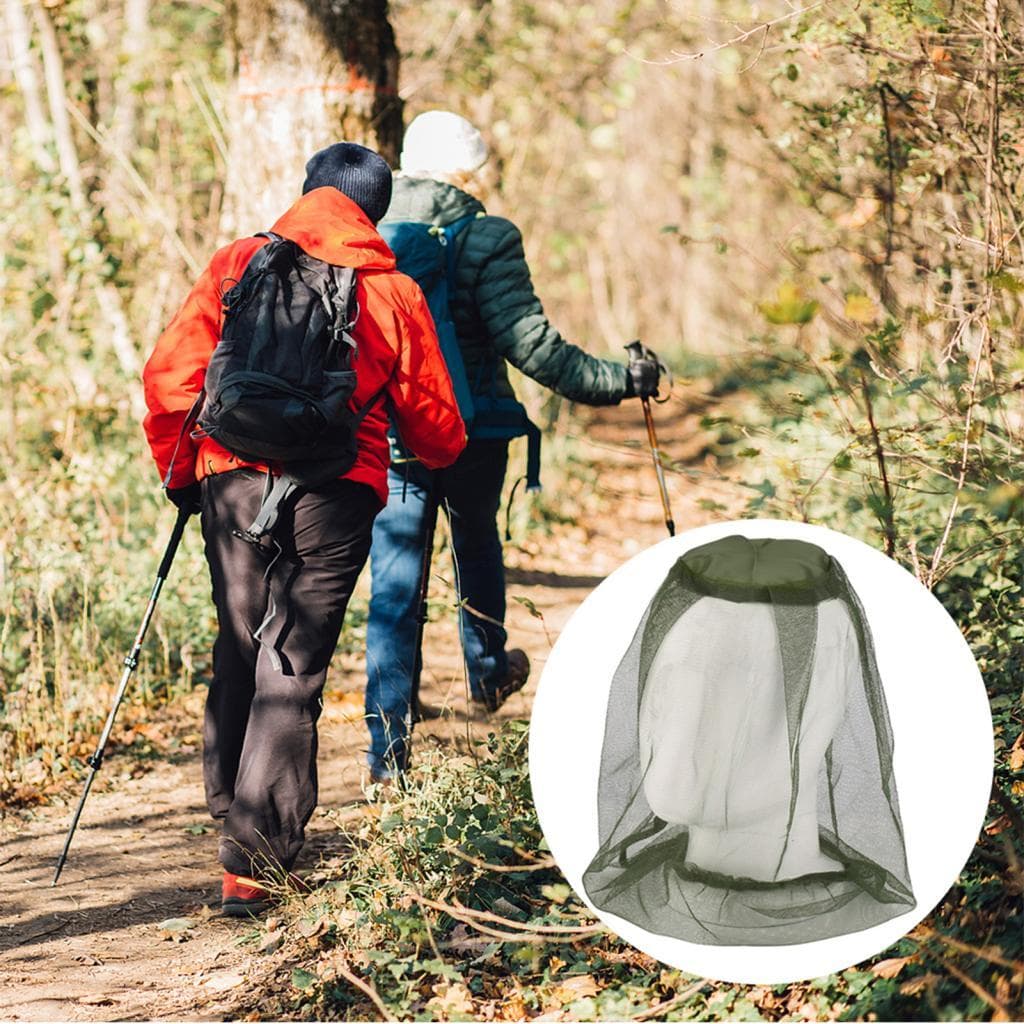 Redes de malha para cabeça de mosquito Rede para rosto de mosquito Chapéu Capas completas para viagens de acampamento