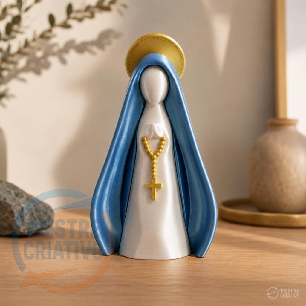 Nossa Senhora em Impressão 3D | Decoração Religiosa | Artesanato | Tamanhos 10cm 13cm e 18cm
