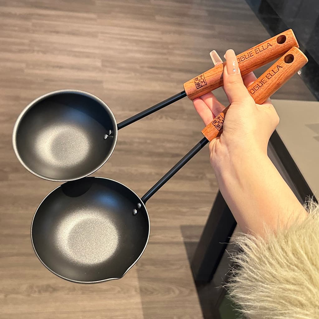 Panela portátil contra respingos de óleo realmente fácil de usar!Panela de ferro pequena estilo japonês, óleo quente, gr