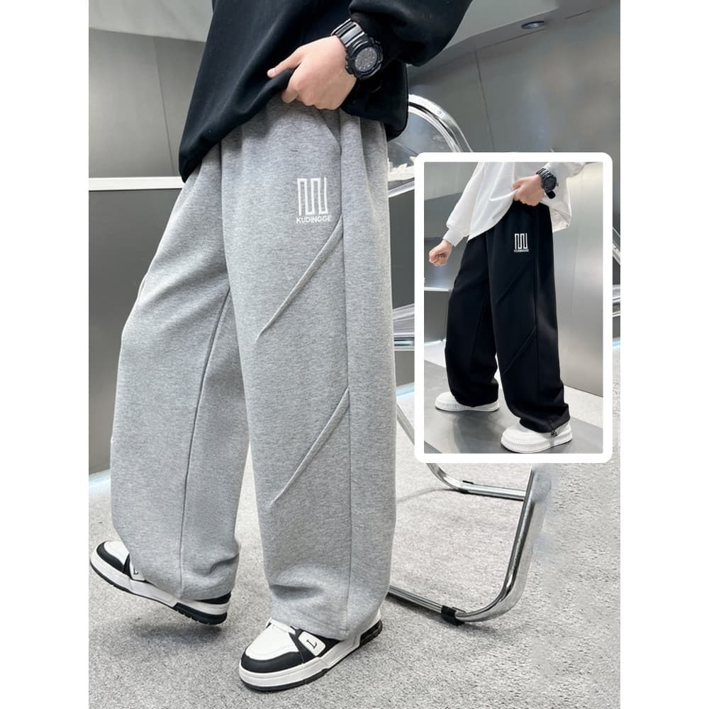 Roupas infantis calças para meninos calças de perna larga roupas de primavera 2025 novo estilo calças esportivas para me