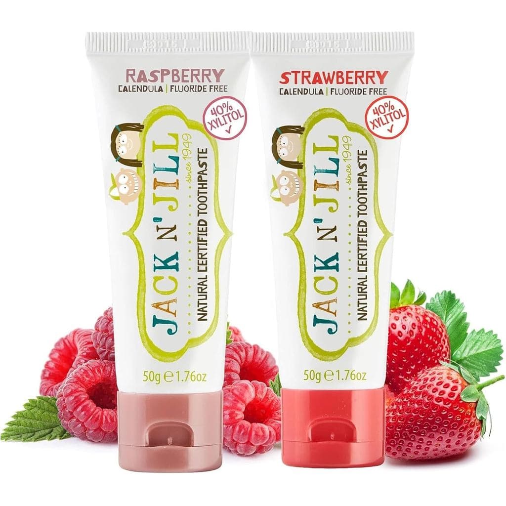 Pasta de Dentes Infantil Certificada Natural Jack N’ Jill – Pasta de Dentes Sem Flúor para Bebês e Crianças com 40% de X