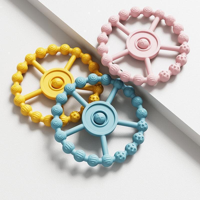 1 peça de mordedor de silicone, mordedor sensorial para bebês, anel de mordedor para autismo, brinquedo de mastigar para