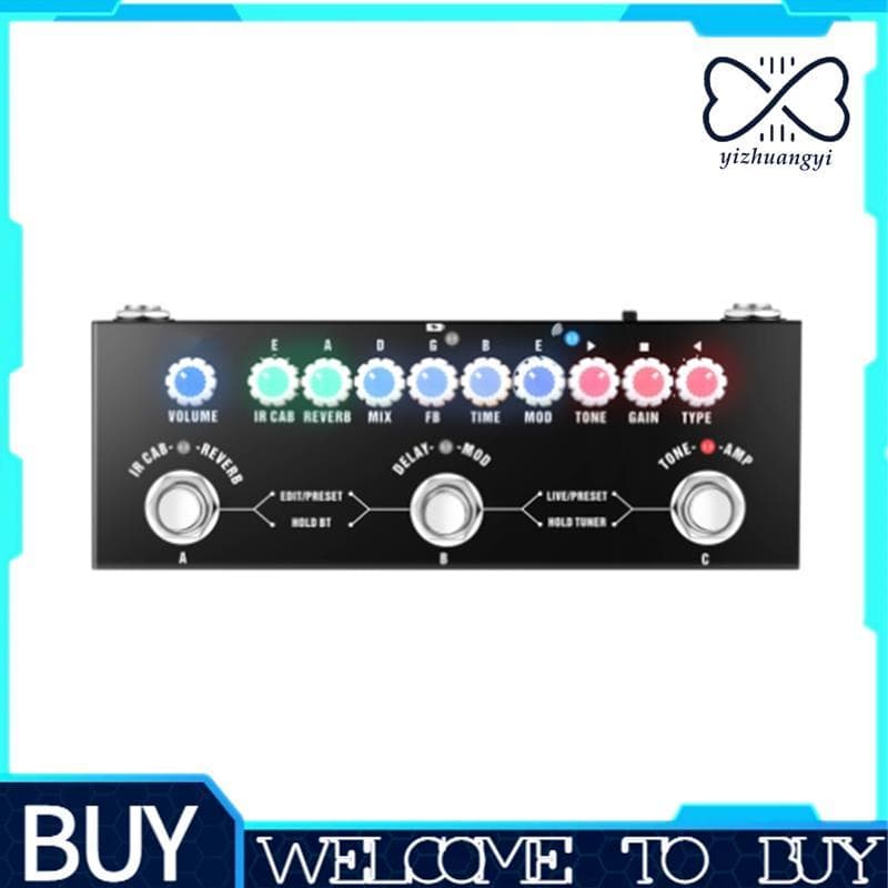 Função De Reprodução De Música Sem Fio Portátil Pedal De Efeito Combinado De Guitarra Elétrica Multifuncional Com Conect