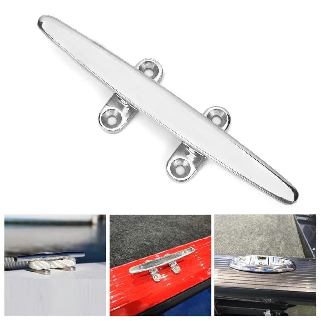 Grampo de doca de barco de aço inoxidável de 8 polegadas anticorrosão bem polido para hardware marinho de corda