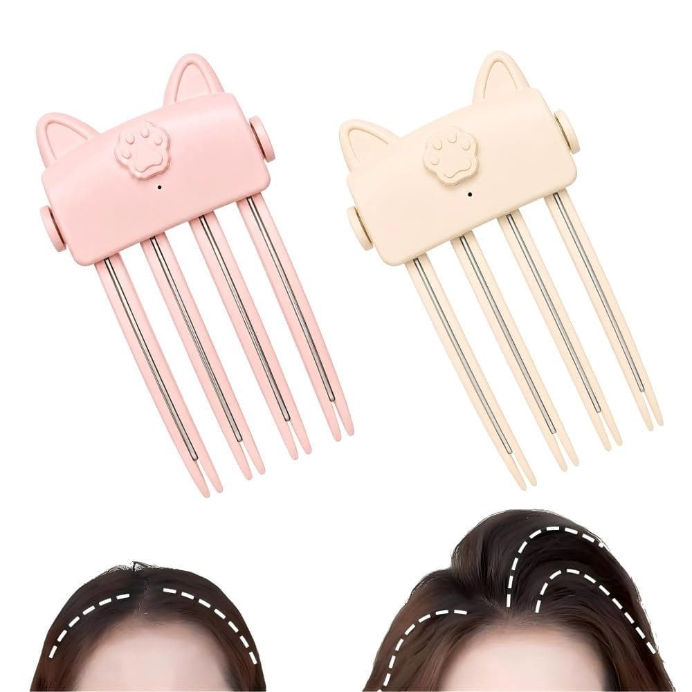 HeatedRootVolizerClip, HairCrownLiftingStylerBooster (2 peças) | Ferramenta de Controle de Temperatura para Cabelos Fino