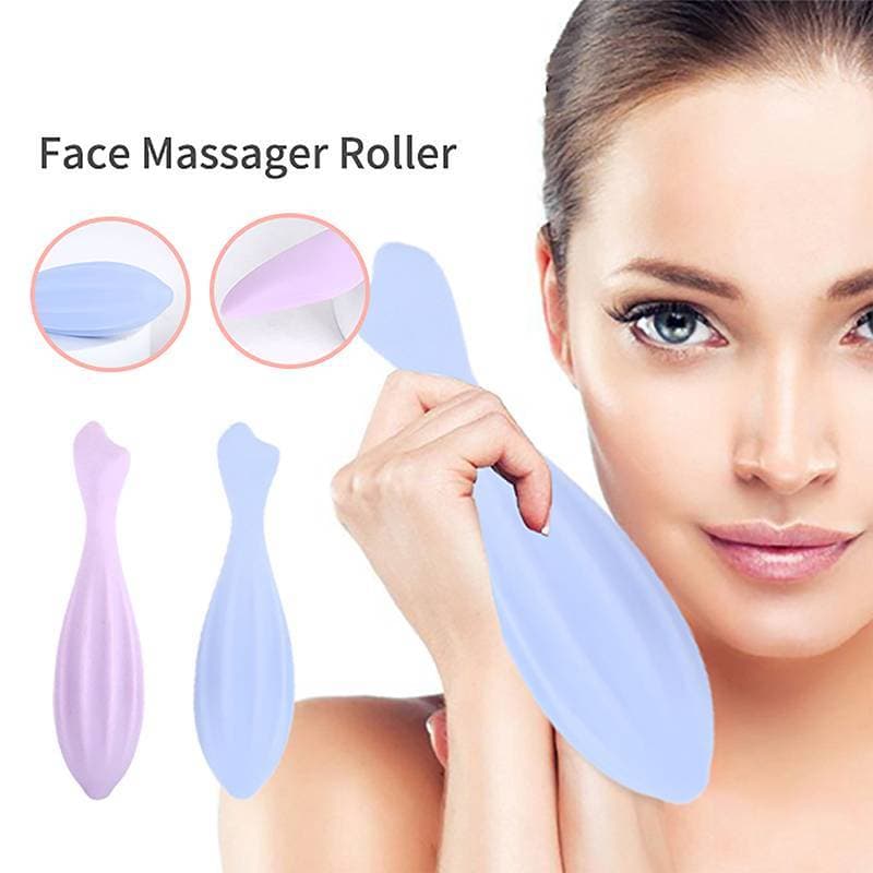 Rolo Facial Para Rosto E Olhos , De Beleza Cuidados Com A Pele , Ferramentas Gua Sha , Massagem , Silicone