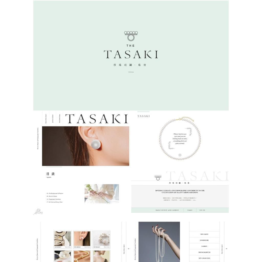 Tasaki jóias moda ppt modelo 100 páginas tasaki pérola colar anel luz jóias de luxo ppt