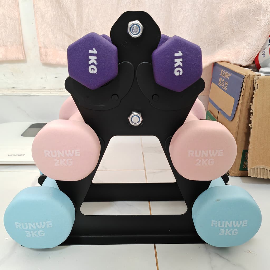Haltere rack doméstico das mulheres dos homens de três camadas pequeno Subbbell suporte de Fitness multifuncional rack d