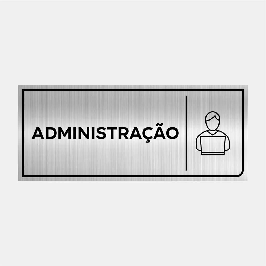 Placa Sinalização Identificação Porta Administração 24x10cm