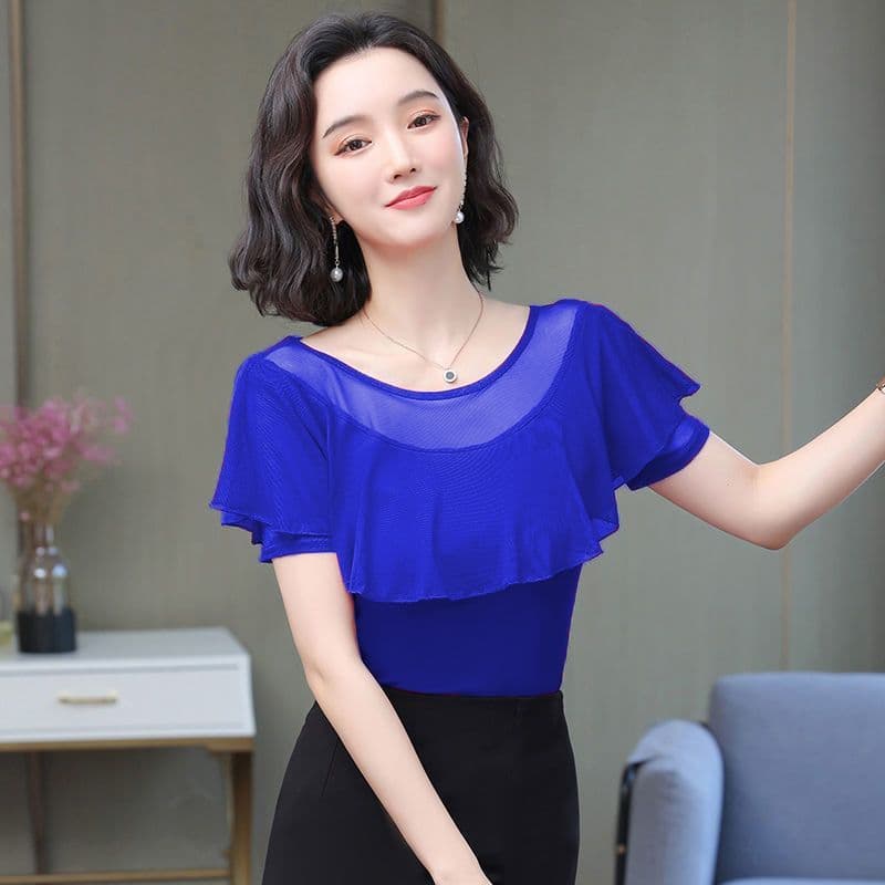 Top Feminino Elegante De Manga Curta 2025 Newnxhs816 . my Flagship Store