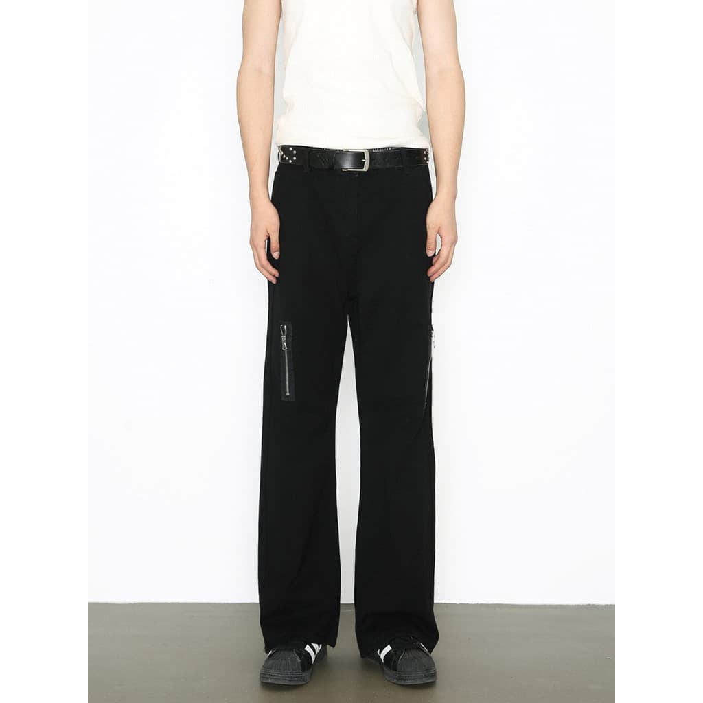 Americano preto Micro-queimado calças Jeans masculino em linha reta rufião bonito novo estilo calças soltas único zíper
