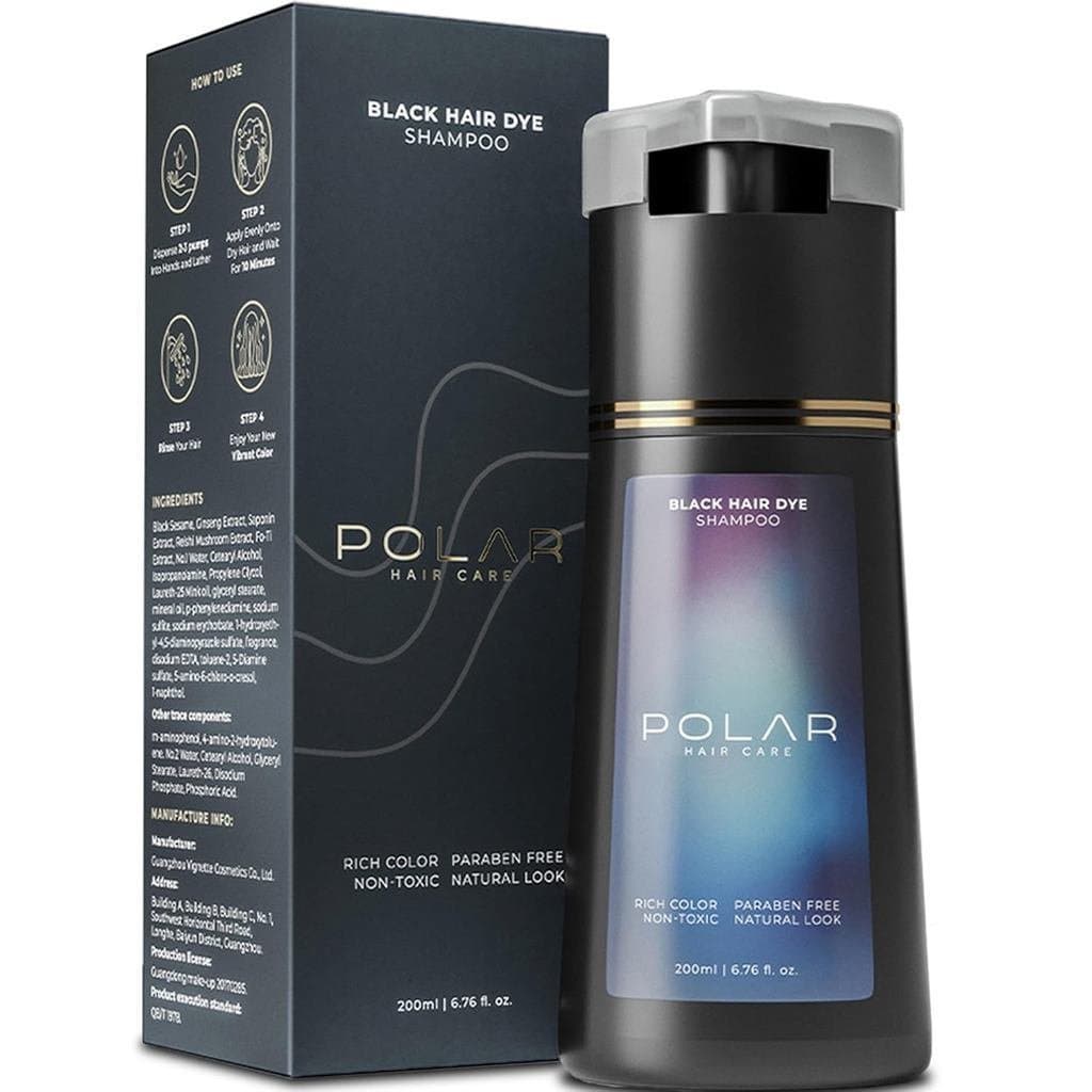 PolarHairCAREPolarHaircare - Kit de Tintura de Cabelo Semi-Permanente em Shampoo para Cabelos Grisalhos para Mulheres e