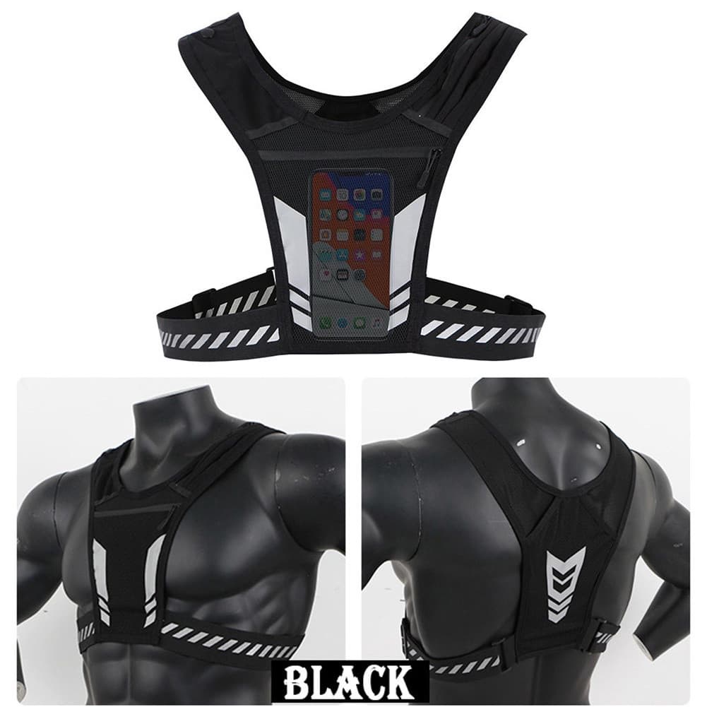 Mochila Refletiva De Corrida Leve Esportiva Colete Bolsa Para Cartões De Celular Trilha-Ultra-Light Water Bag