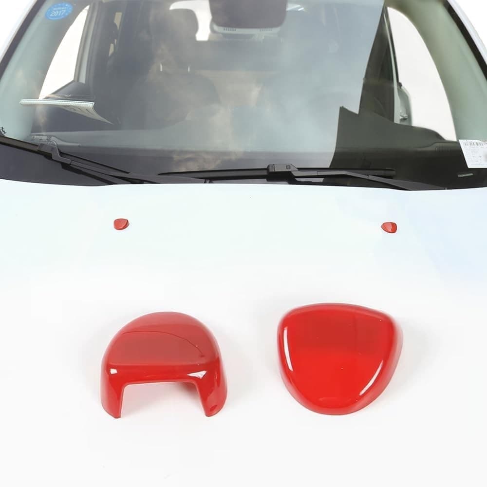 2 Peças Capô Do Motor Lavador De Para-Brisa Dianteiro Limpador De Spray De Água Tampa De Acabamento Decoração Jeep Reneg
