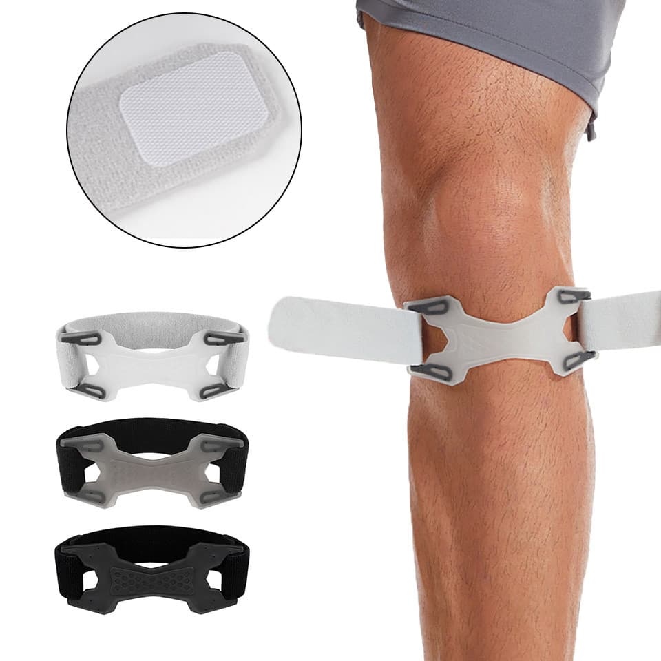 1 Peça Esportes Ajustável Correndo Joelheira Anti-skid Lighthight Absorção De Choque Banda Patelar