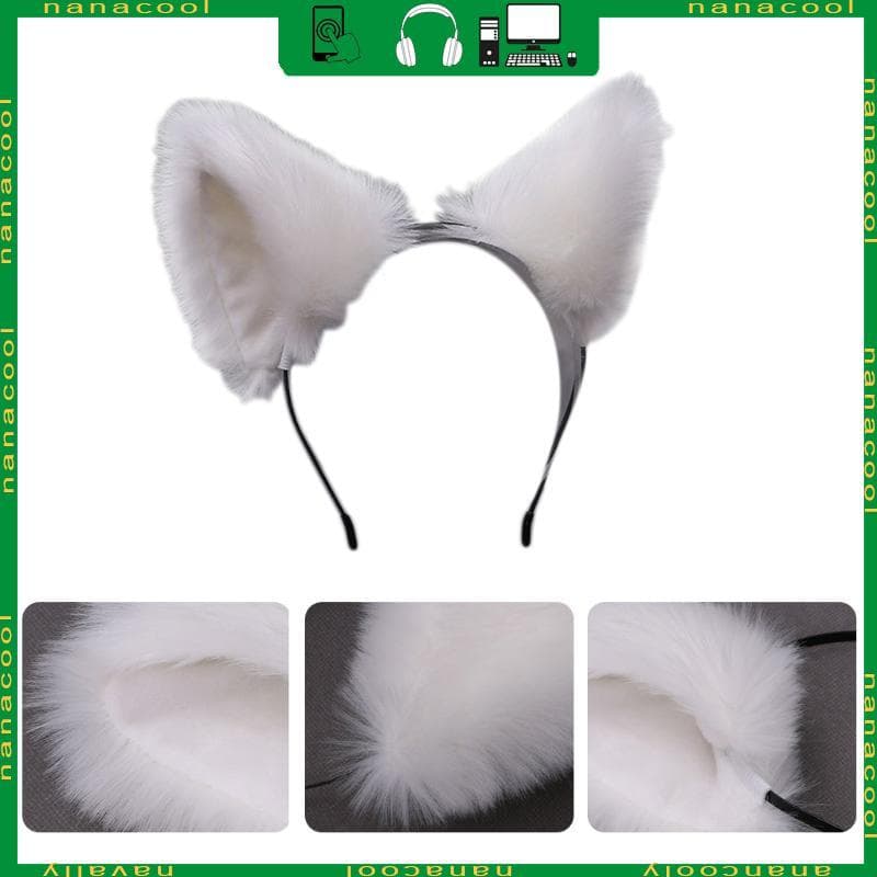 nana Tiaras Orelhas Gatos, Argola Cabelo Animais Realistas Para Vestir Cosplays