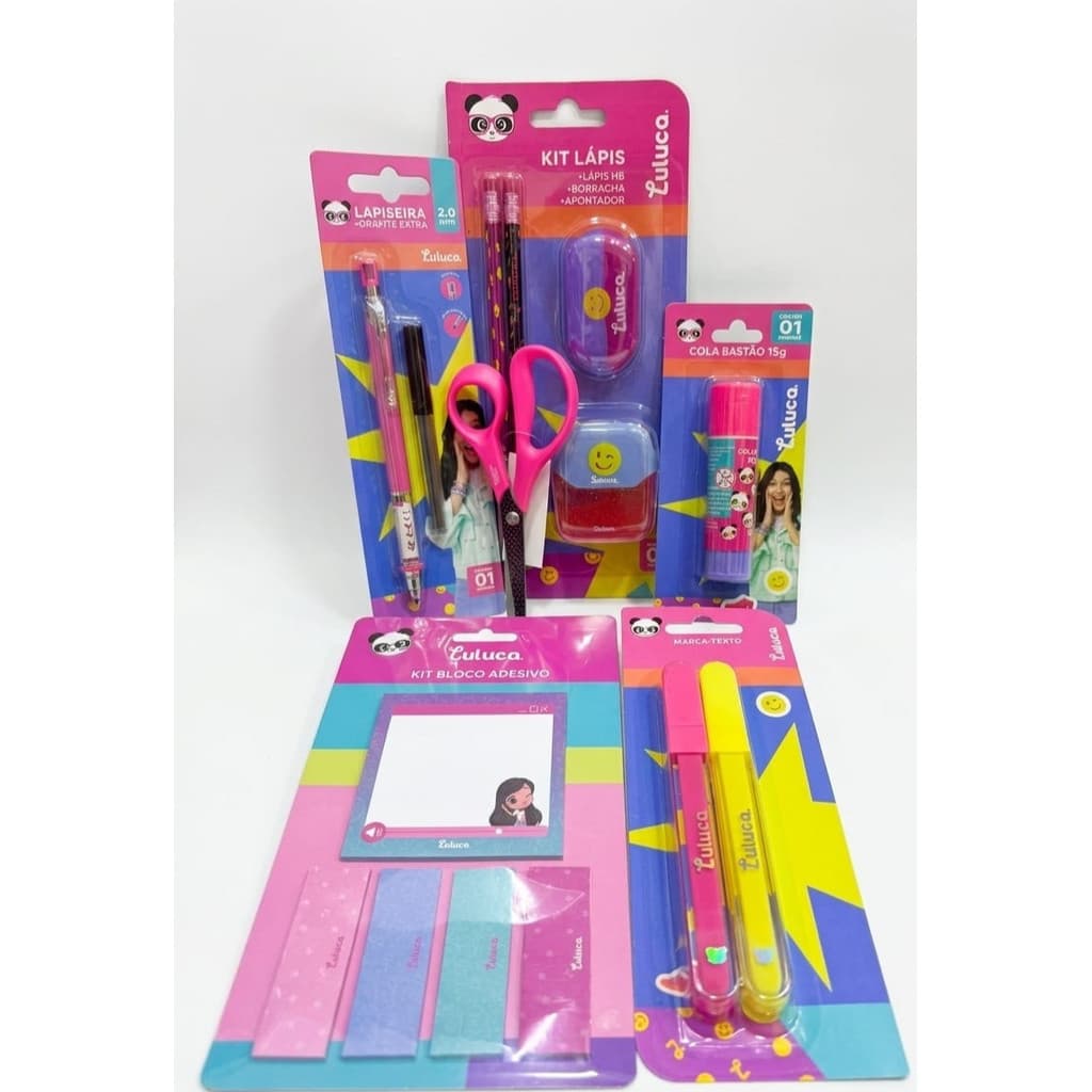 Kit Escolar Luluca Papelaria Fofa Completo