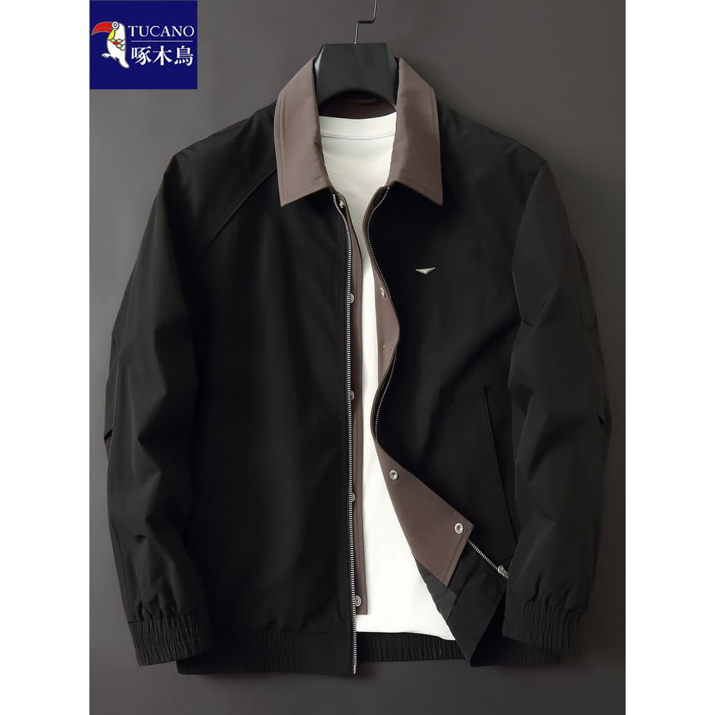 Woodpecker 150kg gordura solta Casual lapela jaqueta 2026 novo estilo masculino tamanho grande moda berinjela jaqueta