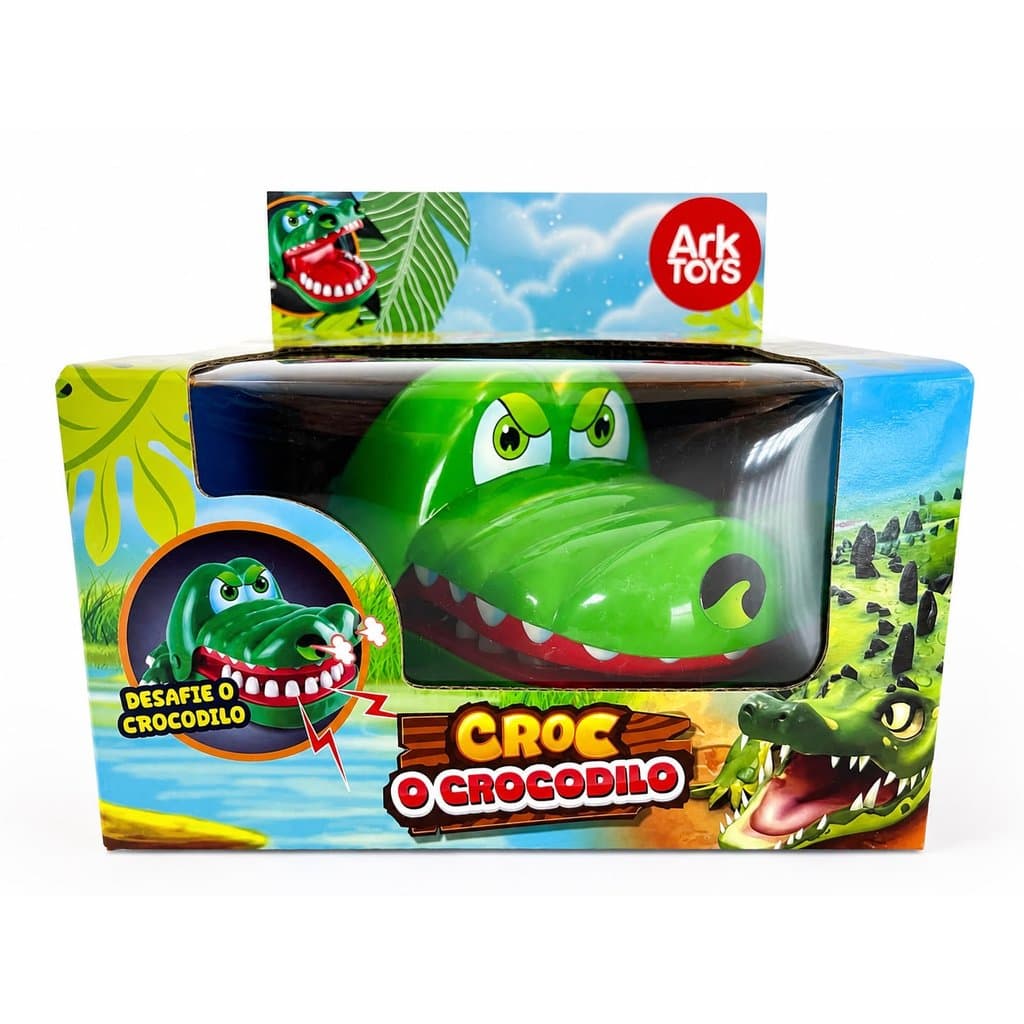 JOGO CROCODILO MORDE DEDO 15CM VERDE