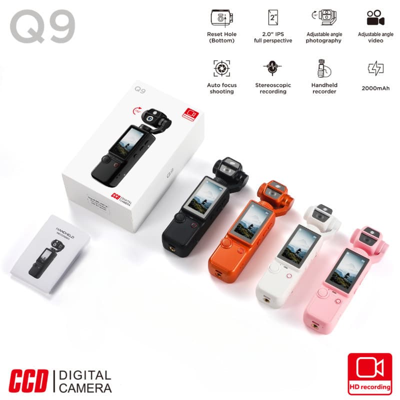 [Suporte/cordão grátis] Novo estilo 4k Mini câmera portátil de alta definição para esportes ao ar livre, foco automático