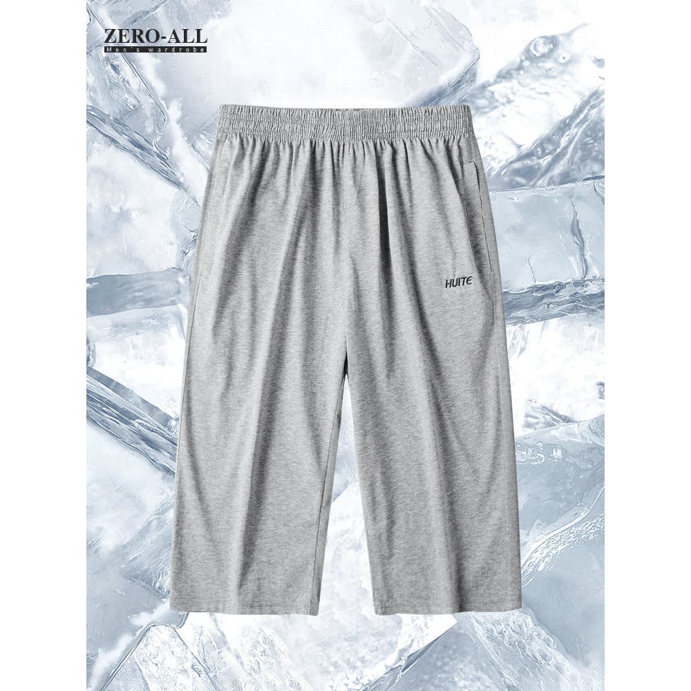 Dia dos pais de meia-idade puro algodão esportes Shorts verão estilo fino solto mais gordura plus Size pai calças cortad