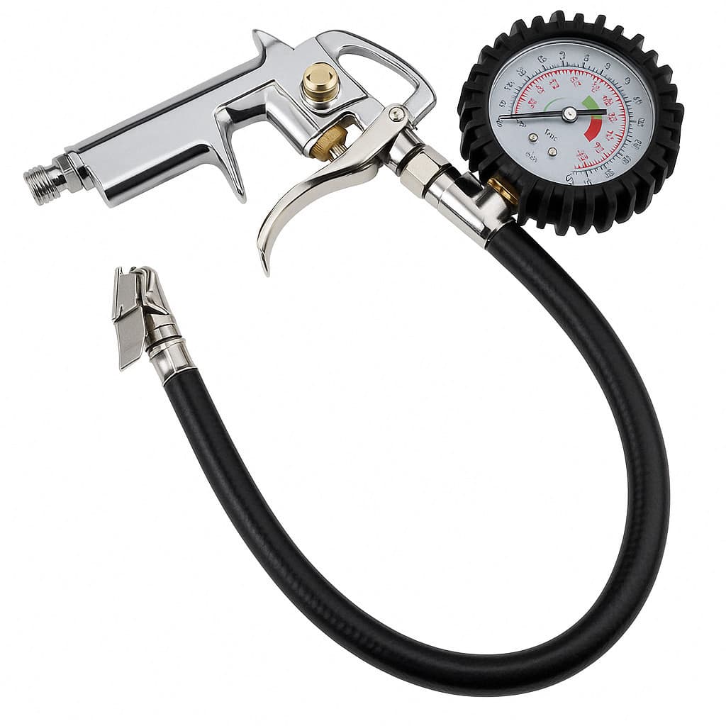 Calibrador De Pneus 1/4 Com Manômetro 220 Psi RE90 Snel Ferramentas