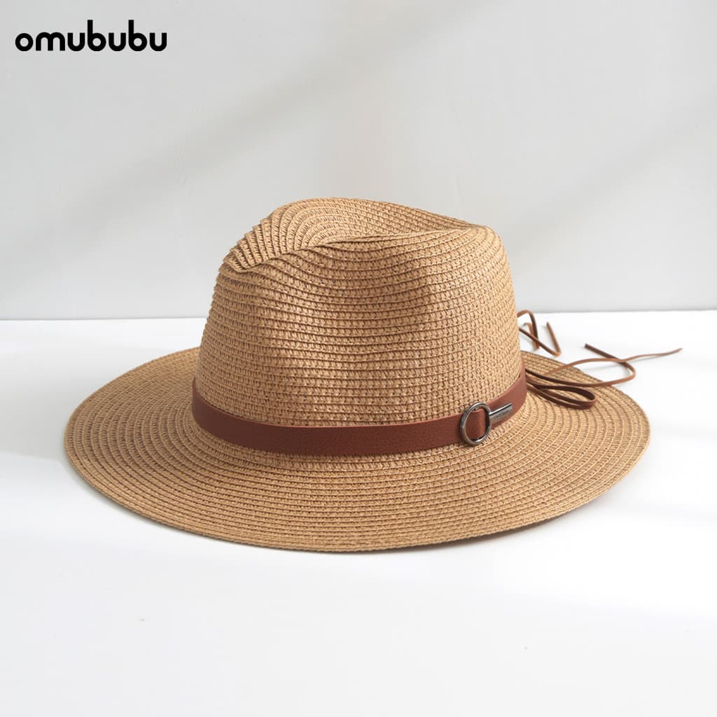 Comércio exterior verão panamá chapéu de palha beira-mar estilo férias chapéu de cowboy chapéu de sol das mulheres dos h