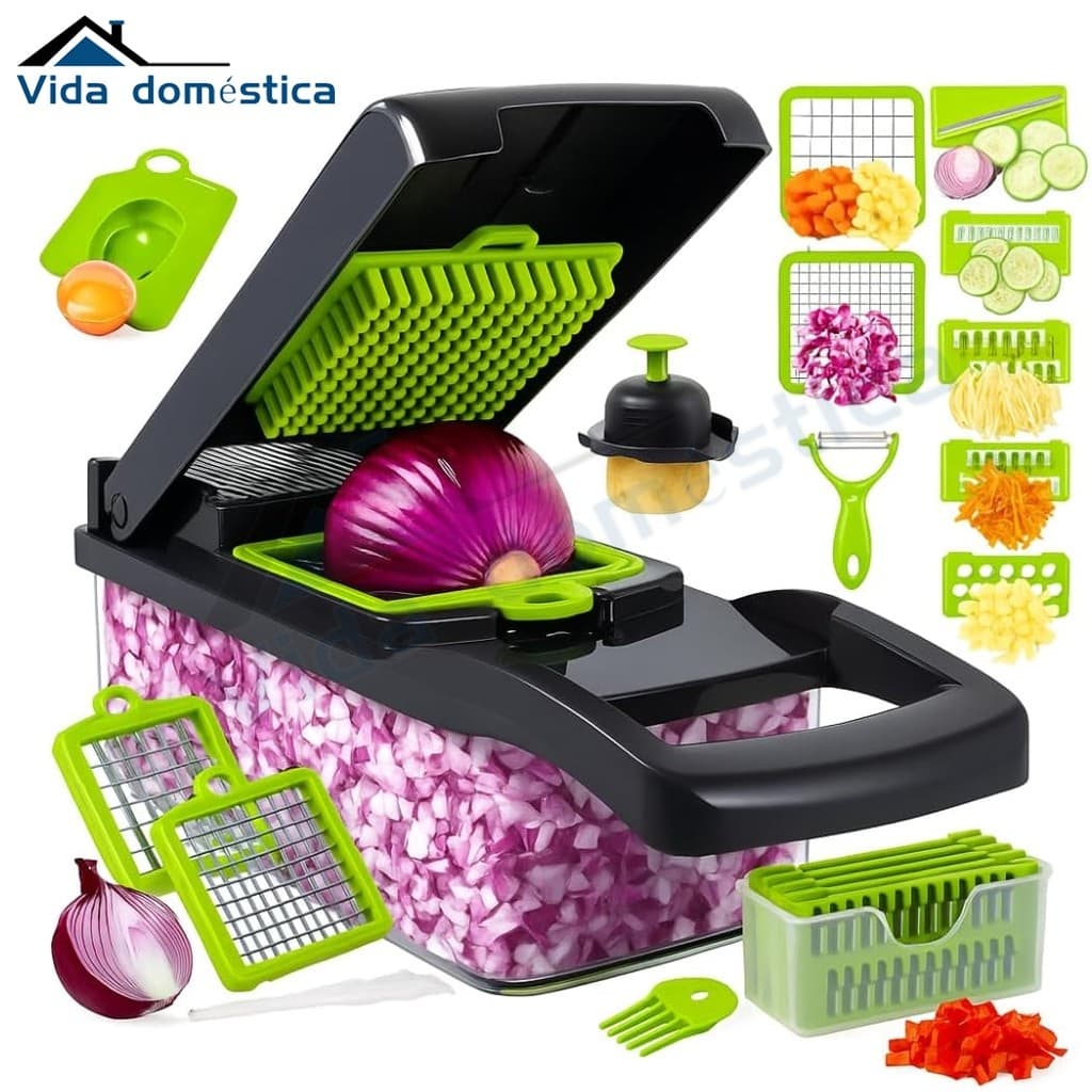 Cortador Fatiador Ralador Multiuso Cozinha Slicer Aço Inox Legumes Verduras Frutas Alimentos