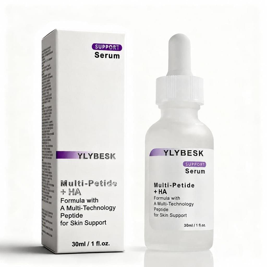 Sérum Facial de Polipeptídeos + Ácido Hialurônico, um sérum tópico leve e hidratante que torna a pele visivelmente mais