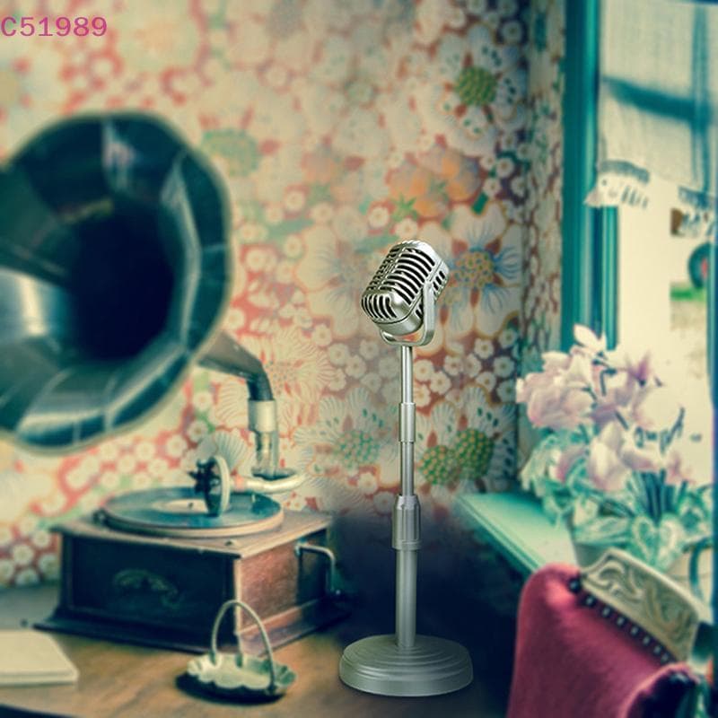 [kaan] Simulação Clássico Retro Dinâmico Microfone Vocal Estilo Vintage Suporte Universal Para Performance Ao Vivo Karao