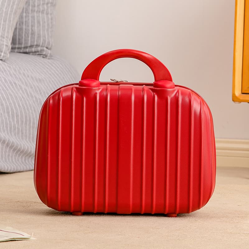 Bagagem lembrança casamento vermelho noiva dote caixa 47cm caso cosmético pode pendurar bagagem retorno presente pequena