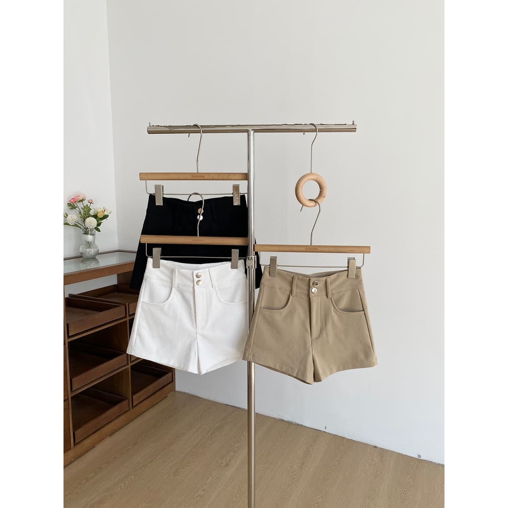Americano cáqui Shorts All-Match estiramento preto A linha calças femininas verão quente meninas estilo dinheiro antigo