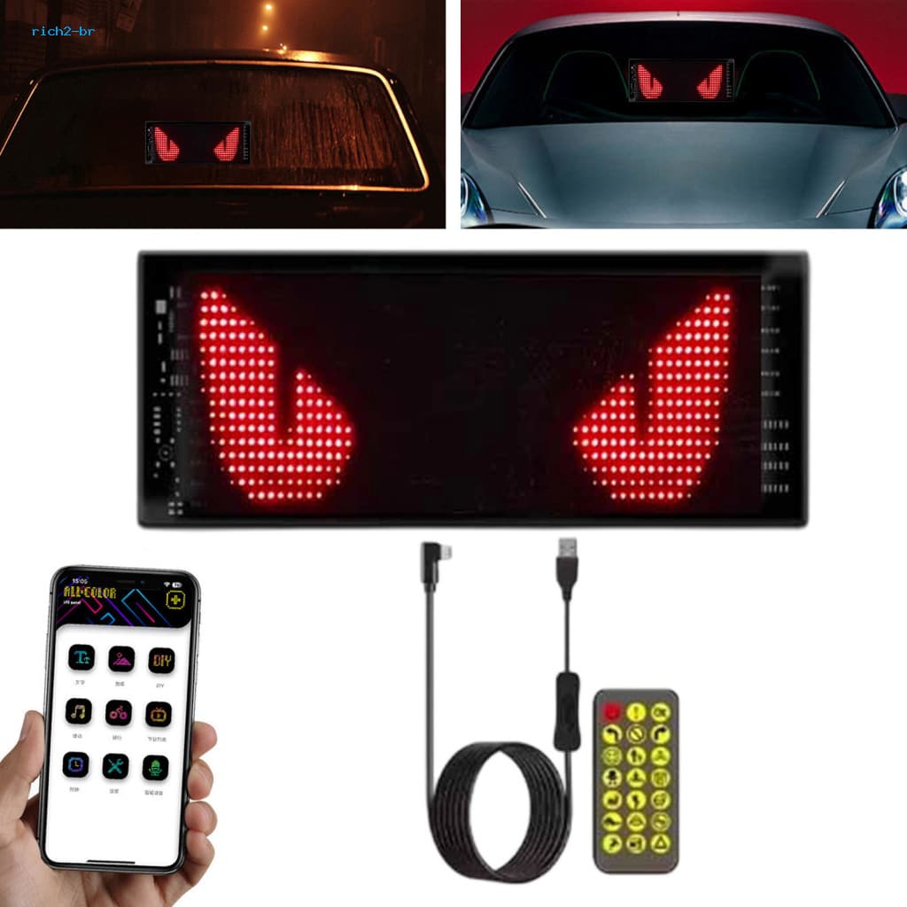 Painel LED Flexível , Sinal Programável Para Empresas , Placa Alimentada Por USB Portátil , Tela RGB À Prova D'água Publ