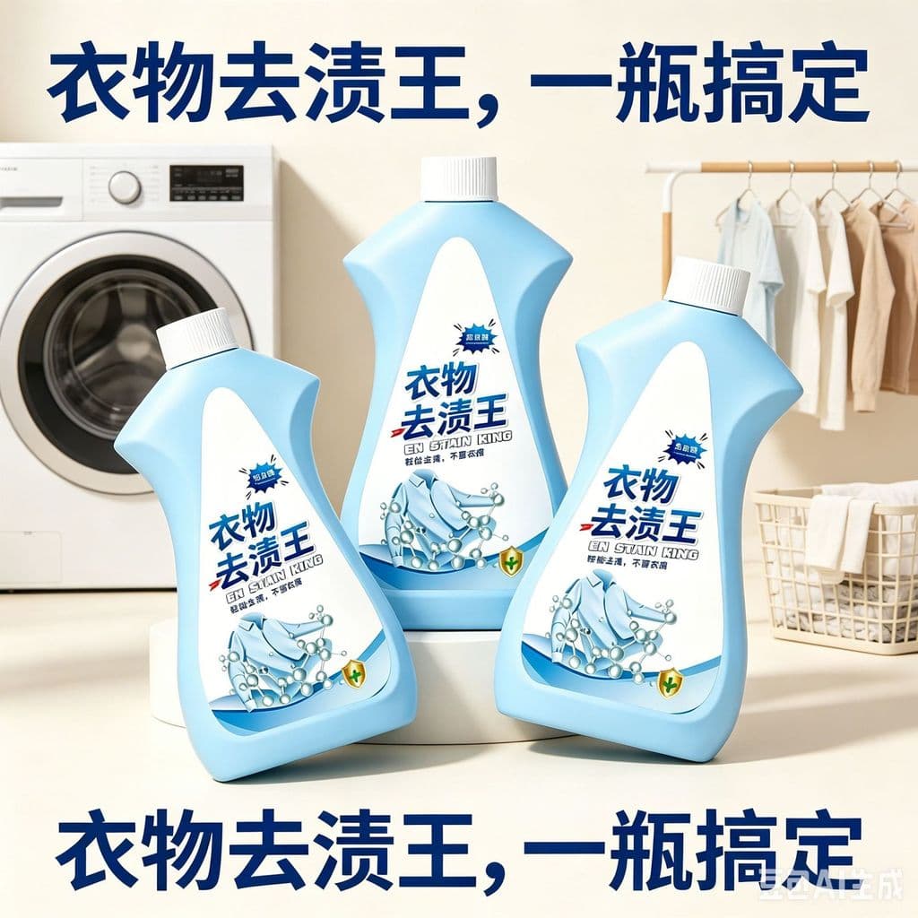 Removedor de manchas de roupas de guarda branca King Enzima ativa Dissolver manchas de óleo Remover manchas Limpador de