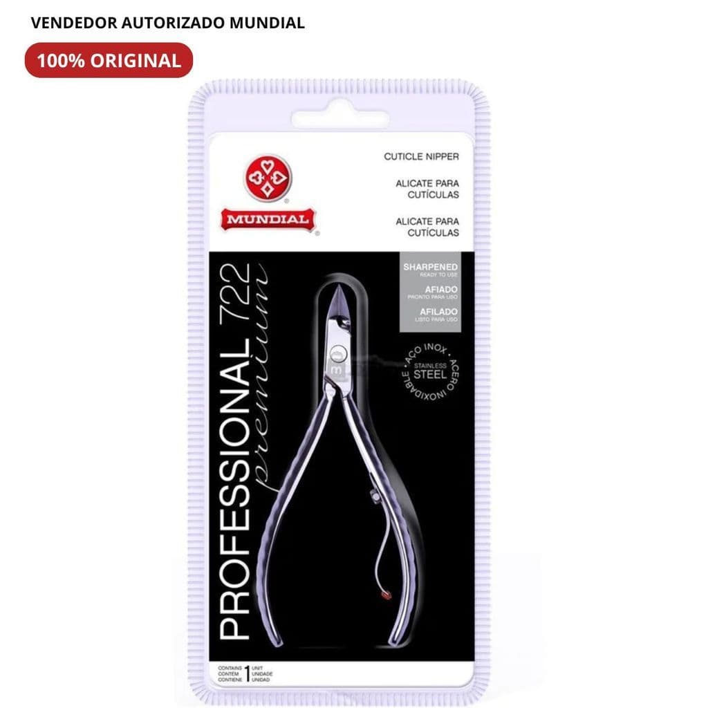 Alicate 722 Professional Premium para Unhas e Cuticulas - Mundial