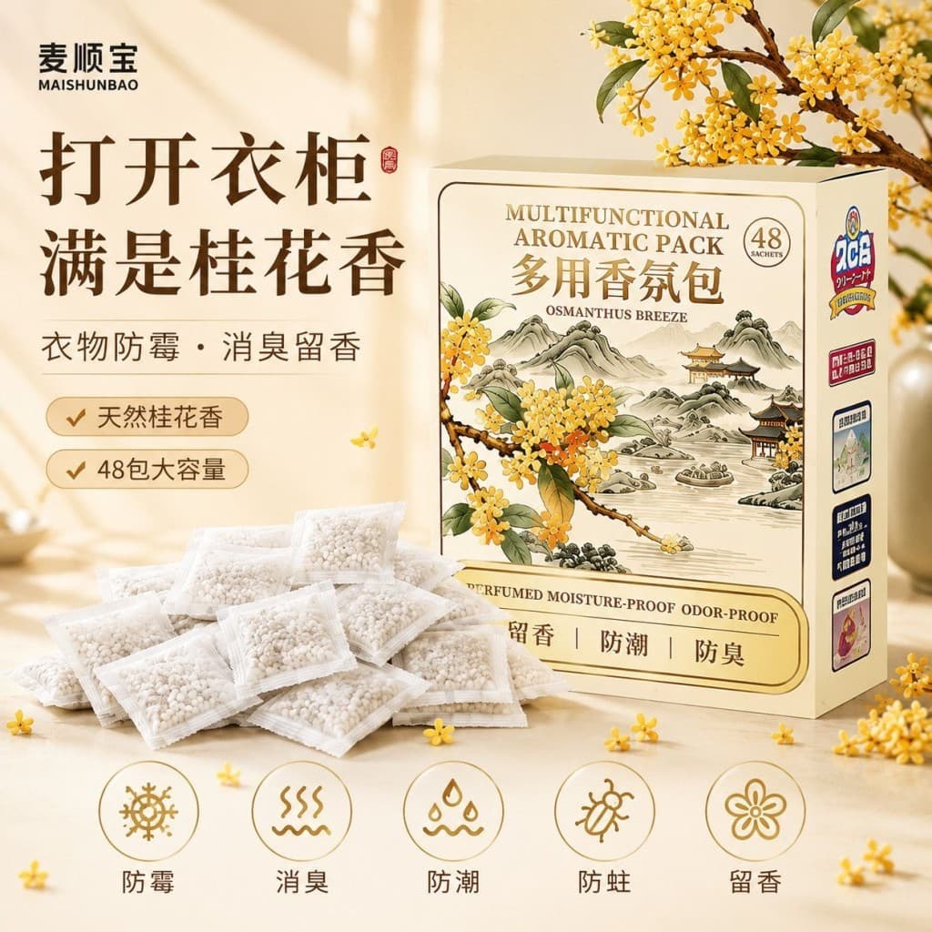 Bola de cânfora Floral guarda-roupa doméstico anti-mofo anti-caça saco de aromaterapia roupas Osmanthus saco de fragrânc