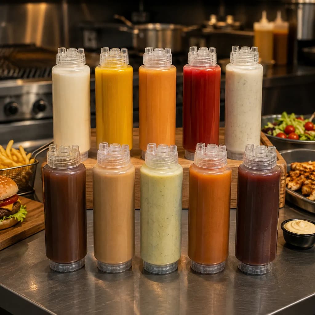 Kit 10 Bisnagas Resistentes 700ml Invertida Ketchup Maionese utensílio para hamburgueria lanchonete atacado padaria