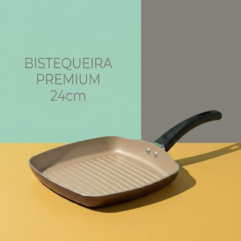 Bistequeira Grill 24cm Panelux Premium Alumínio